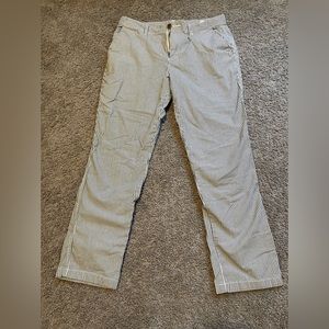 Gap girlfriend khakis size 6 blue and white stripes